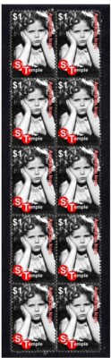 Shirley Temple Strip Of 10 American Icon Mint Stamps 3