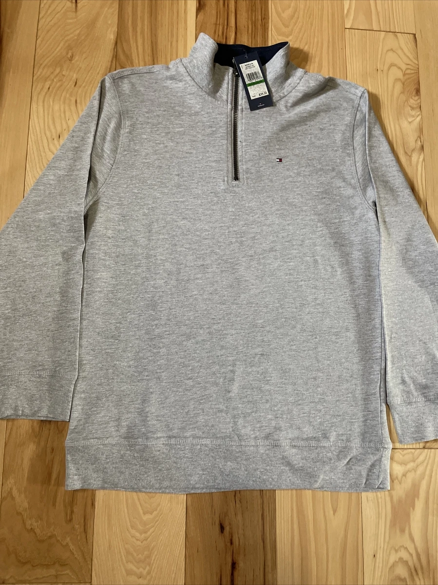 tommy hilfiger 1 4 zip grey