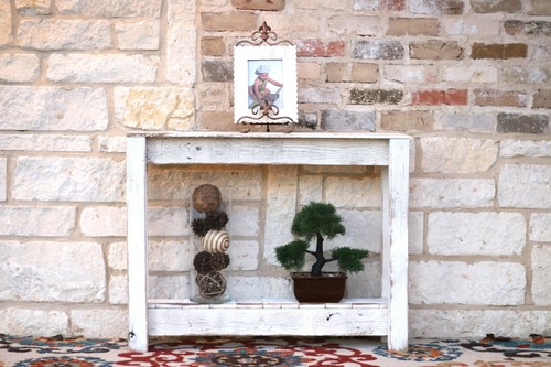 Rustic Reclaimed Wood Console Table – 36”L x 8”W x 28”H – Entryway Accent Table - Picture 26 of 27