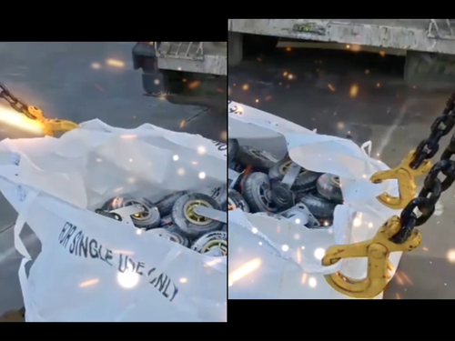 Garden Rubbish Bags Skip Bag with Handles 60*60*60CM Yard Waste Bag - Video 1 of 1