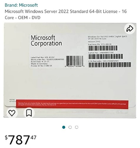 Microsoft Windows Server 2022 Datacenter 64-bit-BRAND NEW (50% Off) - 第 1/4 張圖片