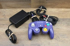 Nintendo GameCube OEM Purple Controller Gamepad, AV & Power DOL-003 Tested