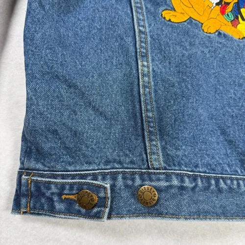 Vintage Disney Store Denim Jacket Embroidered Mickey, Minnie, Characters image 6