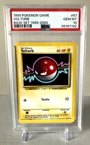1999-2000 Pokemon Game Voltorb 067/102 Base Set PSA 10 Gem Mint