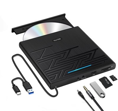 NOLYTH Externes CD Laufwerk für Laptop USB C Tragbar DVD Laufwerk Extern für Mac