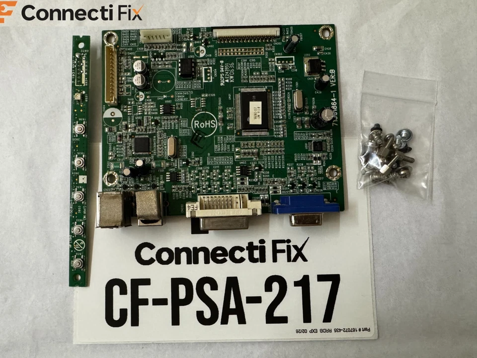 HP 1940 MONITOR MAIN LOGIC BOARD 715G1864-1 VER B and Power Button 715G1855-1 - Image 2 of 4