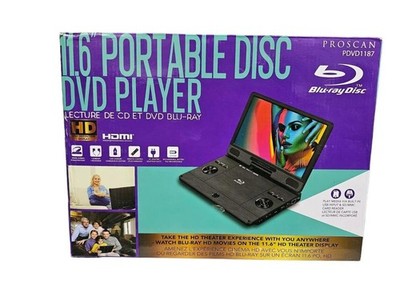 Proscan 11.4'' Portable Blu-ray Player with HDMI port Black PDVD1187