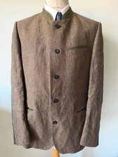 GÖSSL Janker Trachtenjanker Leinen Gr. 48 Herren Leinenjanker braun