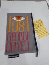 Out Of Print George Orwell Pencil Pen Marker Canvas Pouch Bag Zip Made In USA