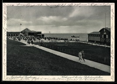 Cuxhaven, spa concert at the seaside resorts, postcard 1929