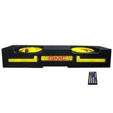 FITS 2014-2018 GMC SIERRA 1500 CREW CAB DUAL 10” SUBWOOFER BOX w/ RGB LED LIGHTS