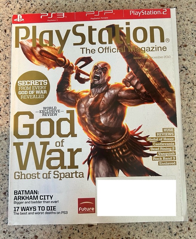 Playstation Official Magazine December 2010 Issue 39 (God Of War Cover)