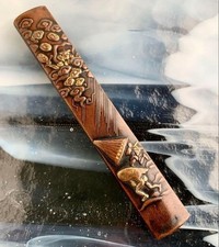 Antique Japanese Kozuka Samurai Small Sword Handle Only Umbrella Raincoat