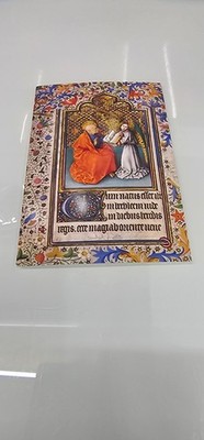 Postcard st. matthew from a book of hours possibly illuminated in angers about 1