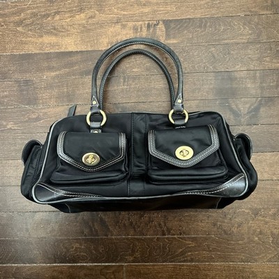 Coach Legacy Small Gallery Black Turnlock Satchel Bag Y2K Vintage