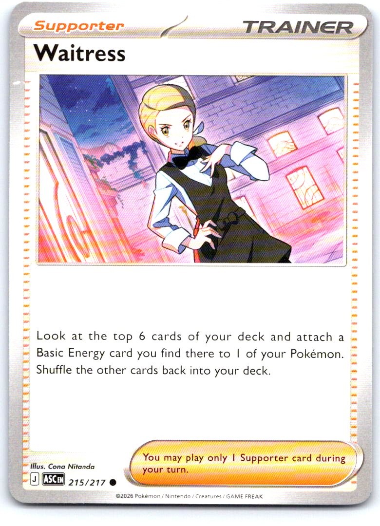 Waitress 215/217 Common Ascended Heroes Pokemon Near Mint