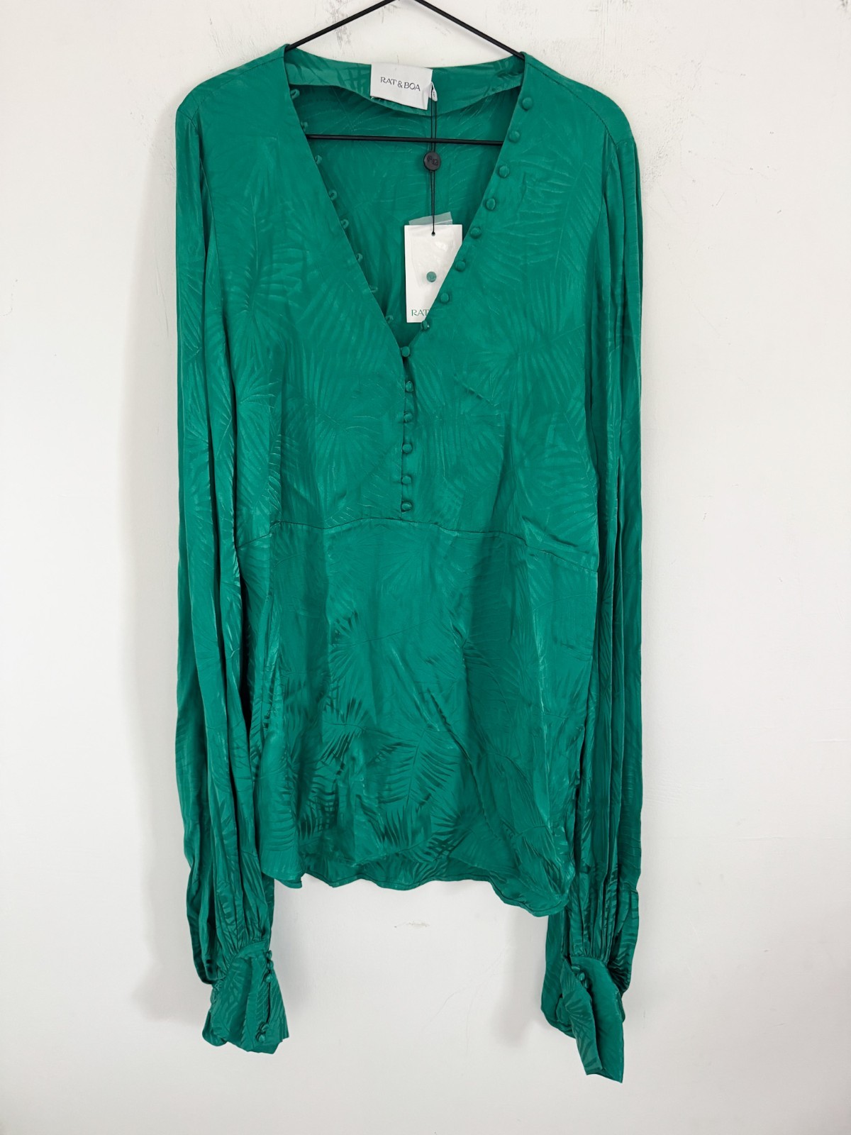 NWT Rat & Boa Green Harlequin Mini Dress M