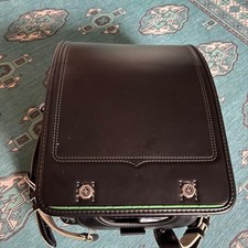 Fit-chan Randoseru Black Flap Auto Lock School Bag Backpack for Kids Ready