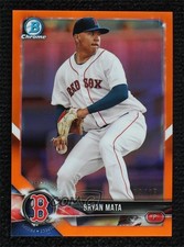2018 Bowman Draft Chrome Orange Refractor 9/25 Bryan Mata #BDC-172 0vg0