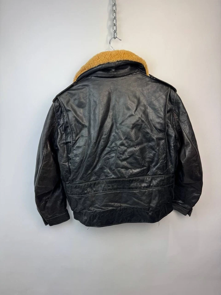 复古 Schott G-1 皮革飞行夹克黑色 46 码 — 第 4/4 张图片
