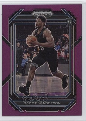 2023-24 Panini Prizm Draft Picks Purple 49/75 Scoot Henderson #24 Rookie RC wy8