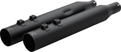 KHROME WERKS 40FST-1012-BLK HP-Plus Slip-On  4'' Straight with Ripper Baffle - M8