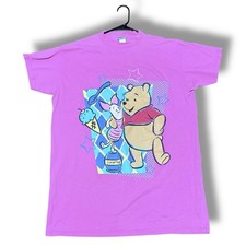VTG 90s Winnie The Pooh Disney Sleep Shirt Nightshirt One Sz Piglet 100 Cotton