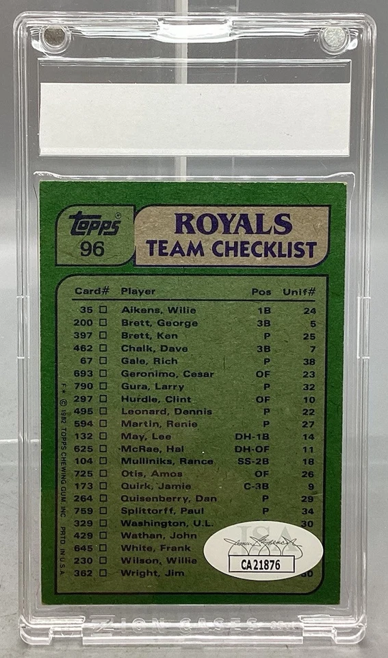 George Brett/Larry Gura (JSA CoA) - Kansas City Royals - Signed Baseball Card - Image 4 of 4