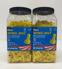  1000 TOTAL Ideal 451 Yellow Wing Nut Wire Connectors 30-651J