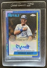 2025 Topps George Brett 1990 Chrome Silver Pack Auto Gold Refractor #/50