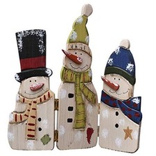Christmas Snowman Sign Decorations Wooden Table Top Christmas Signs Indoor
