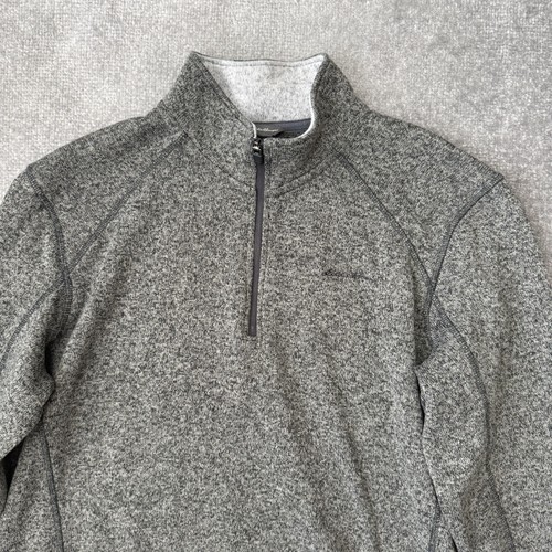 Eddie Bauer Pullover Sweater Herren XL grau Fleece Quarter Zip Performance Outdoor - Bild 2 von 7
