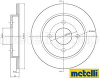2X Bremsscheibe Metelli 23-0542C 2 Bremsscheiben Hinterachse Hinten FüR Ford
