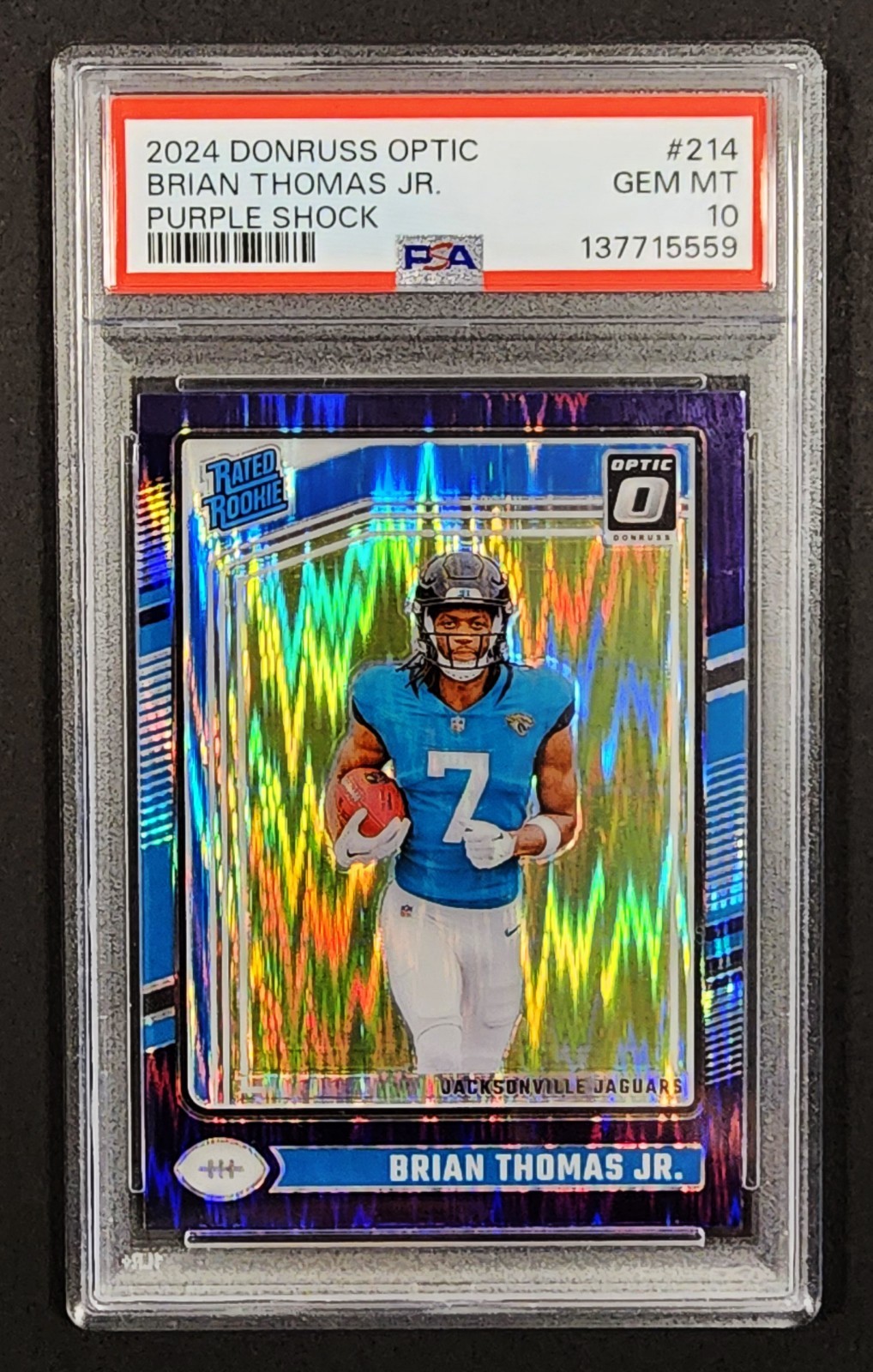 Brian Thomas Panini Donruss Optic #214 Purple Shock