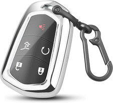 for Cadillac Key Fob Cover,5 Buttons Compatible with 2015-2023 Cadillac CTS XT5