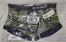 2(X)IST No Show Boxers Trunk Pro Multicolor Green Black Size M