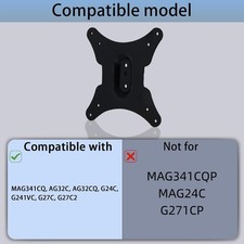 Adattatore montaggio VESA per monitor MSI Optix MAG341CQ AG32C AG32CQ G24C G27C G27C2