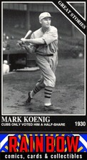1993 Conlon Collection TSN #751 Mark Koenig Chicago Cubs