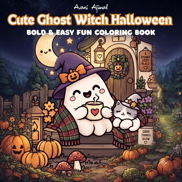 Halloween Malbuch FüR Kinder & Erwachsene – Geister, Hexen, KüRbisse-image