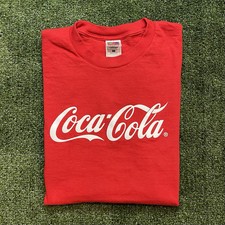 90s Coca-Cola Logo Simple Spell-out Red Large TShirt