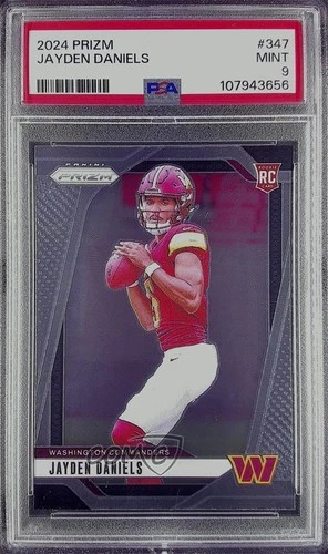 2024 Panini Prizm Rookies Jayden Daniels #347 PSA 9 MINT Rookie RC