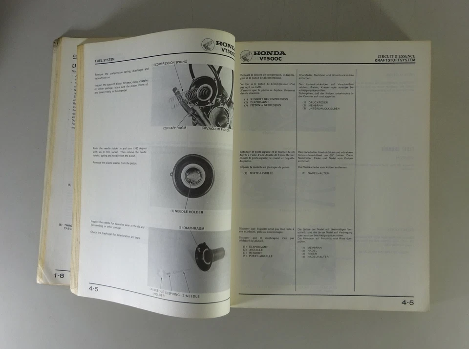 Manuale Di Officina Honda VT 500 C Custom Stand 1983 - Immagine 4 di 4
