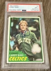 Larry Bird Boston Celtics 1981 Topps #4 Signed PSA 7 NM 10 Auto Autograph HOF
