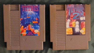 Tetris 1 and Tetris 2 (Nintendo) Tested and Working 