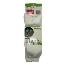 VTG Socks Thorlo Acrylic Walking 10-13 Crew White 90s WX-13 NOS ThorLon L Sport.