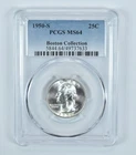 1950-S Washington Quarter Boston Collection MS64 PCGS Blue Label *4603