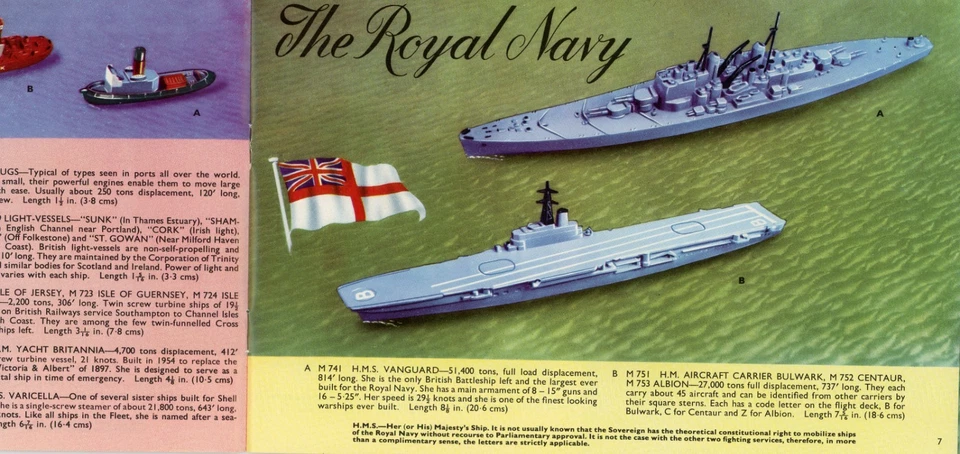 CATÁLOGO TRI-ANG MINIC NAVES 2ª EDICIÓN - 1960 Foto 3 de 3