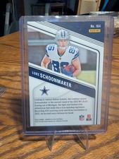Panini Donruss Elite Football Luke Schoonmaker Rookie Dallas Cowboys Card Lot 2