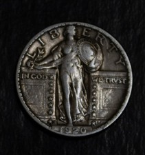 1920 S Standing Liberty Quarter XF Cleaned........Lot 4412
