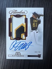 ONEIL CRUZ 2022 PANINI FLAWLESS ROOKIE PATCH AUTO #RPA-OC 04/20 PIRATES RPA RC